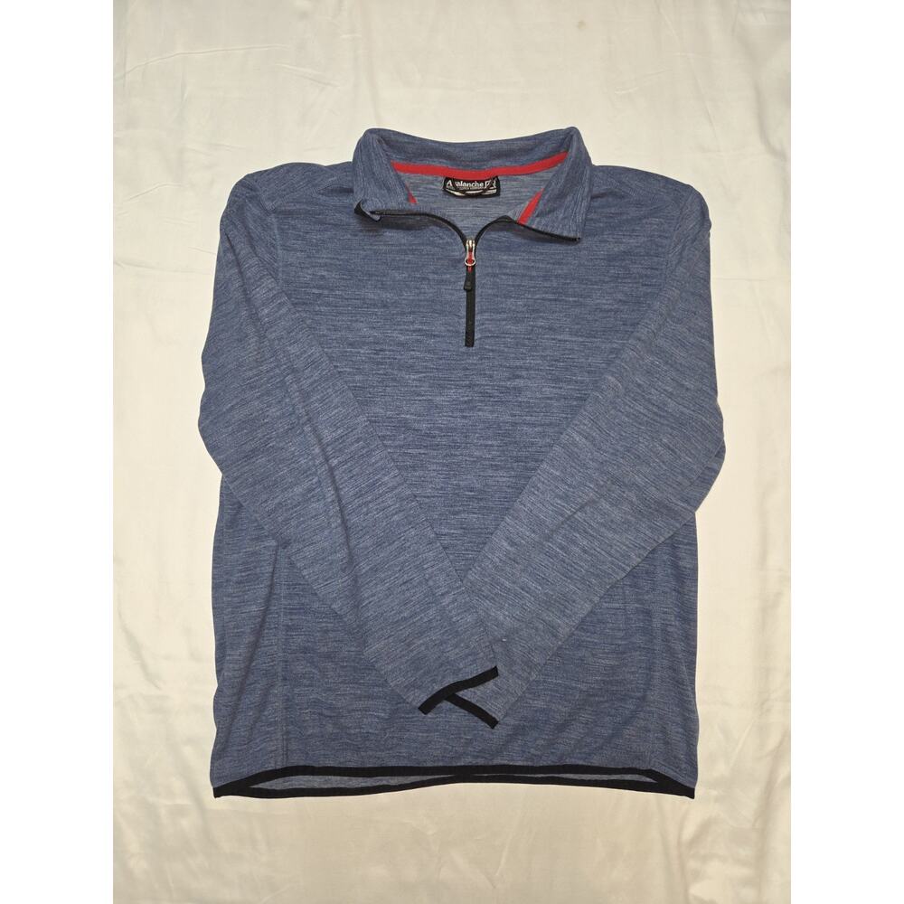 Avalanche Outdoor Supply Company 1/4 Pullover Blue Size Large